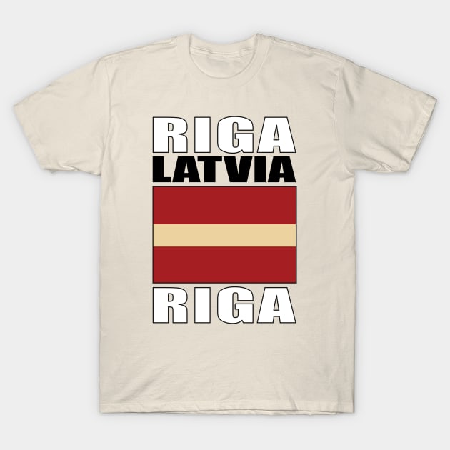 Flag of Latvia T-Shirt by KewaleeTee